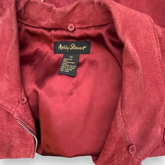 Ashley Stewart Vintage Red Genuine Suede Short Jacket, Size 3X - Picture 11 of 13